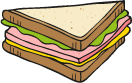 cartoon sandwich slice